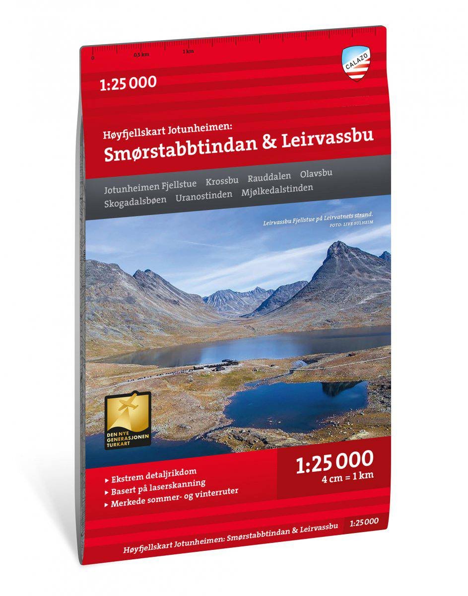 Bilde av Calazo Høyfjellskart Jotunheimengaldhøpiggen & Glittertinden 1:25 000